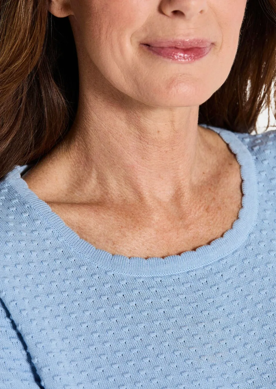 Pull à manches mi-longues avec motif à pois