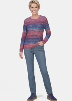 Pull multicolore avec dégradé plein de fraîcheur