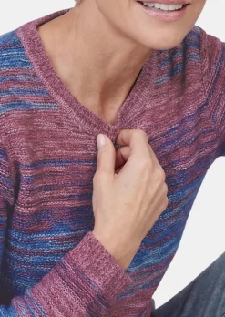 Pull multicolore avec dégradé plein de fraîcheur