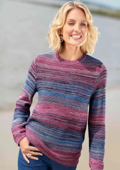 Pull multicolore avec dégradé plein de fraîcheur