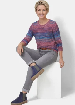 Pull multicolore avec dégradé plein de fraîcheur