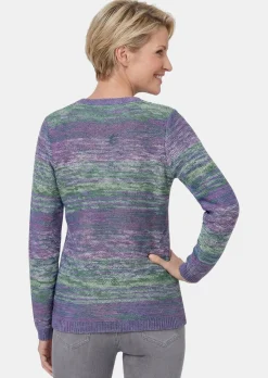 Pull multicolore avec dégradé plein de fraîcheur
