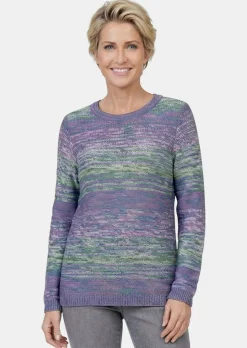 Pull multicolore avec dégradé plein de fraîcheur