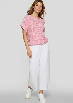 Pull multicolore en maille ruban