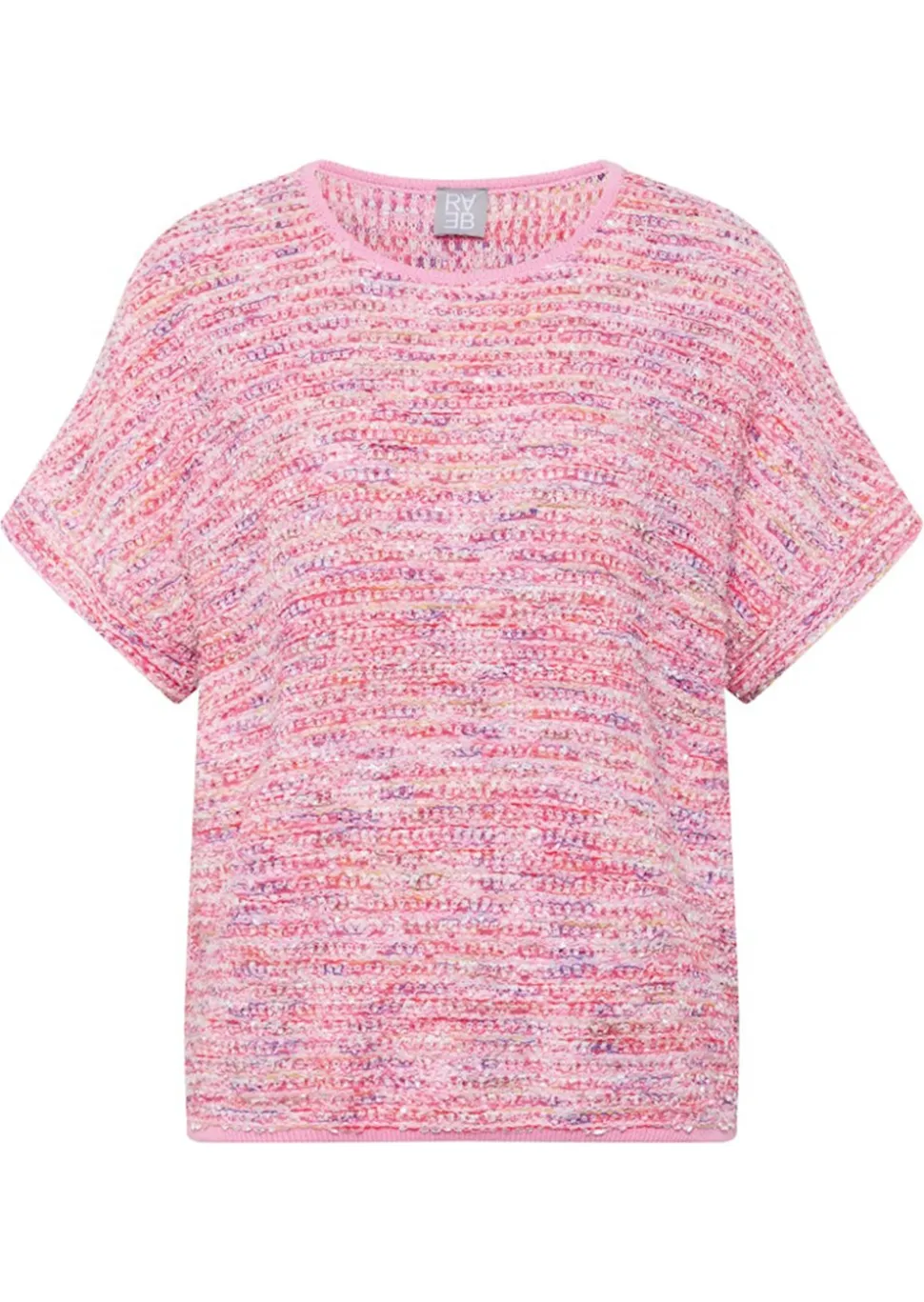 Pull multicolore en maille ruban