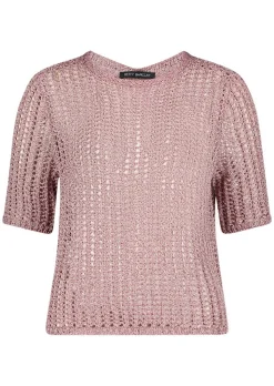 Pull-over ajouré estival avec paillettes