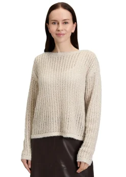 Pull-over en maille ajourée, pailletée