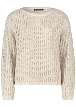 Pull-over en maille ajourée, pailletée