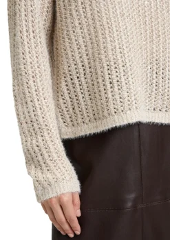 Pull-over en maille ajourée, pailletée