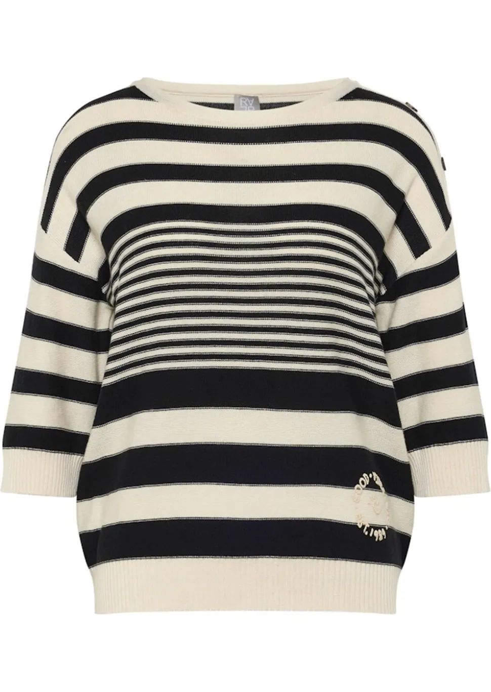 Pull à rayures doux avec teneur en coton