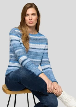 Pull à rayures RABE en maille structurée