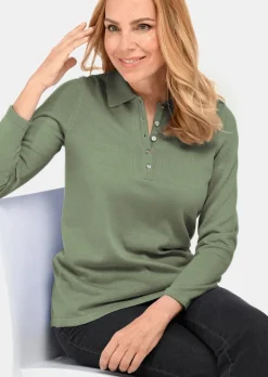 Pull sobre avec col polo