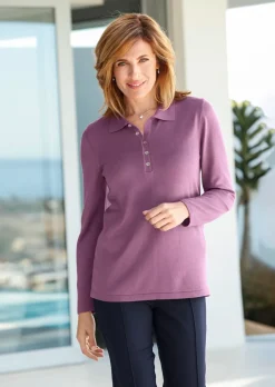 Pull sobre avec col polo