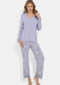 Pyjama avec détails en dentelle