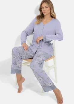 Pyjama avec détails en dentelle