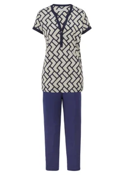 Pyjama en jersey avec pantalon 7/8