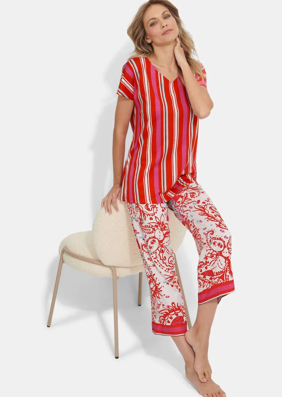 Pyjama en jersey de coton et Modal