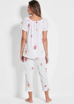 Pyjama à manches courtes motif à fleurs