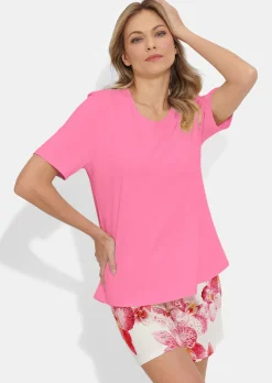 Pyjashort avec imprimé fleuri
