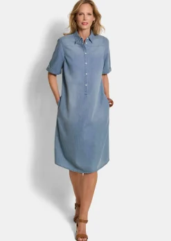 Robe aspect jean, en pur coton