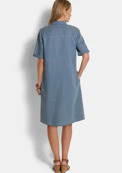 Robe aspect jean, en pur coton