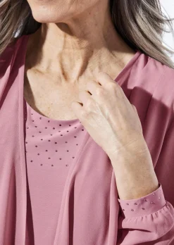 Robe avec veste en mousseline