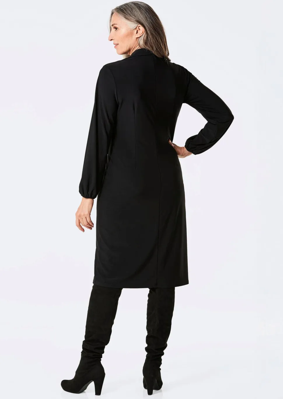 Robe cache-cœur avec col chemise