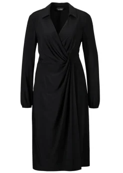 Robe cache-cœur avec col chemise