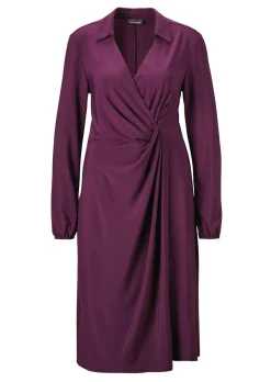 Robe cache-cœur avec col chemise
