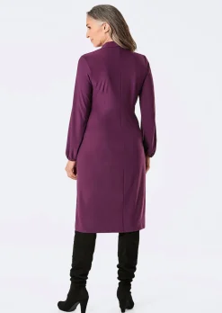 Robe cache-cœur avec col chemise