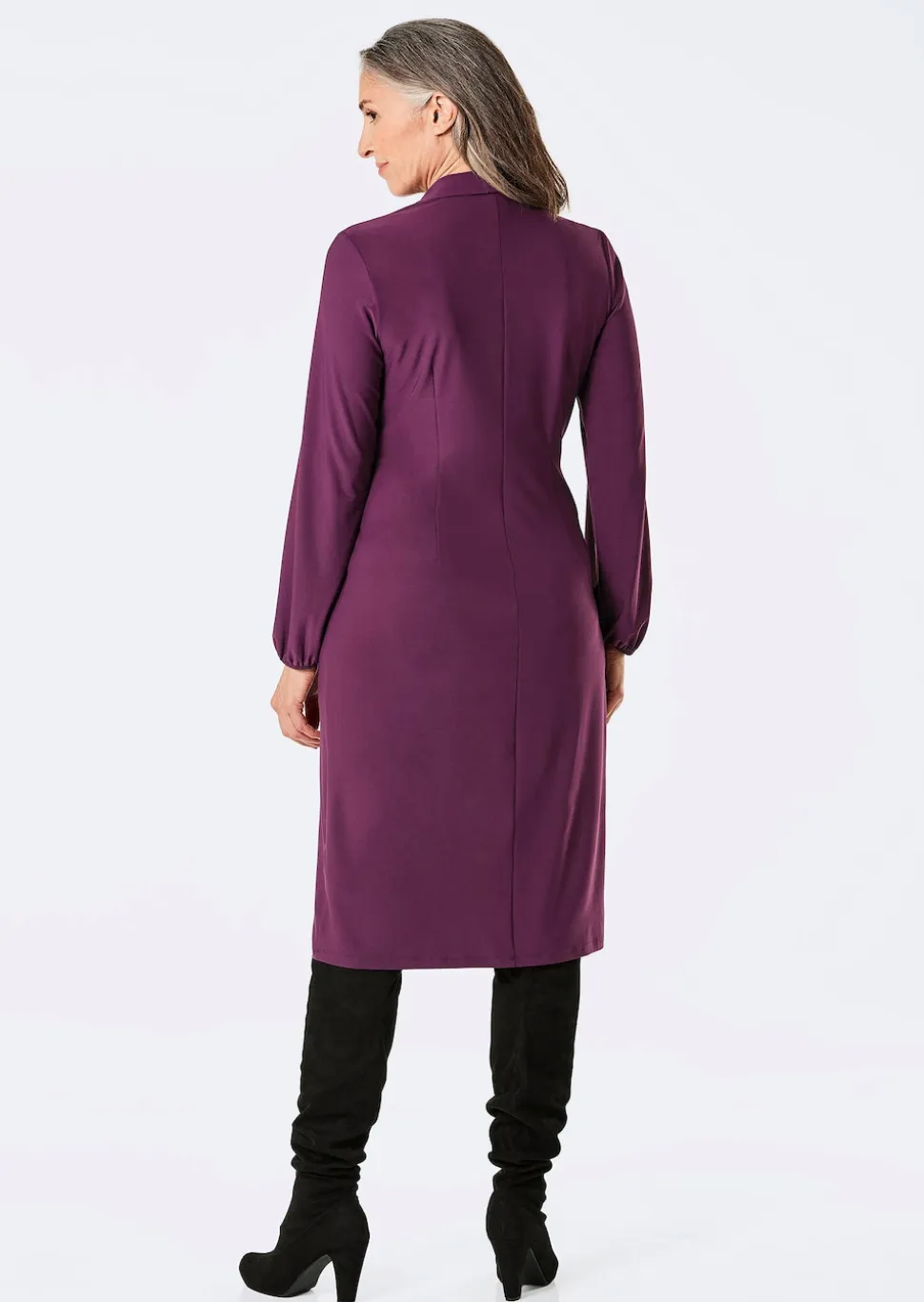 Robe cache-cœur avec col chemise