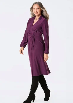 Robe cache-cœur avec col chemise