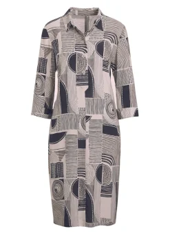 Robe chemisier avec imprimé intégral