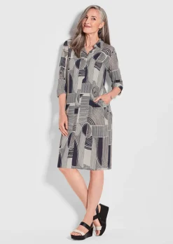 Robe chemisier avec imprimé intégral