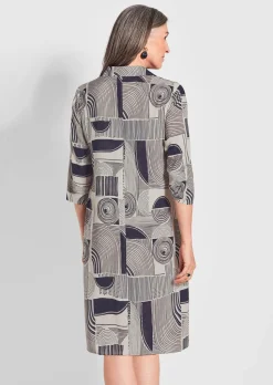Robe chemisier avec imprimé intégral