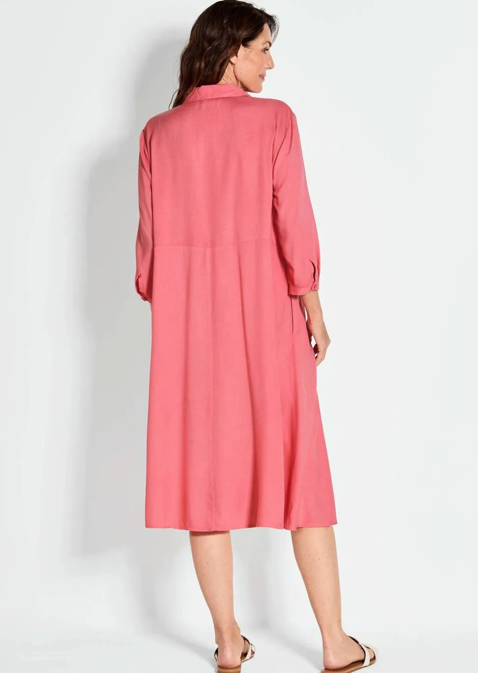 Robe chemisier avec poches latérales