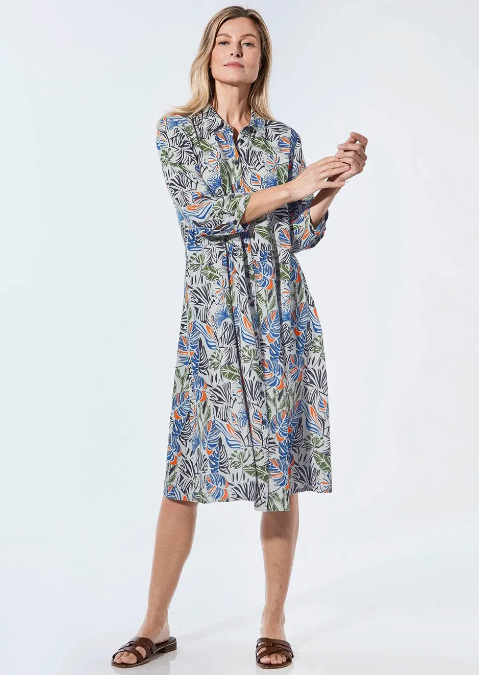 Robe-chemisier à col chemise