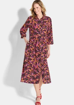 Robe-chemisier en pure viscose