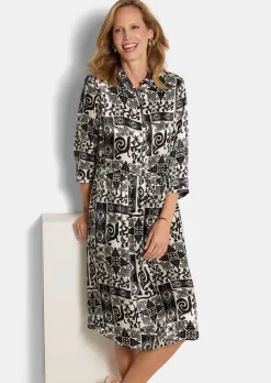 Robe-chemisier en satin de viscose