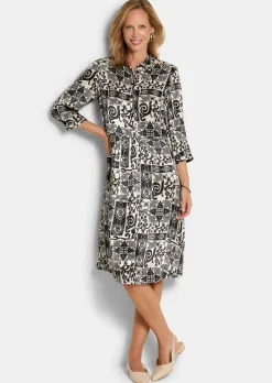 Robe-chemisier en satin de viscose