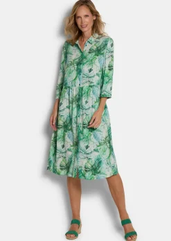 Robe-chemisier mi-longue