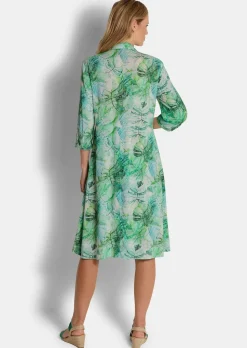 Robe-chemisier mi-longue