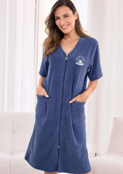 Robe de chambre en tissu éponge zippée