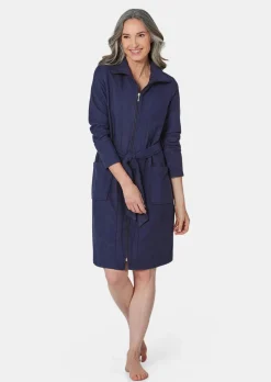 Robe de chambre en tissu éponge zippée