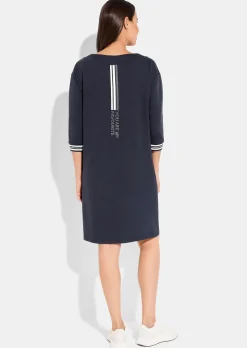 Robe en jersey à col montant