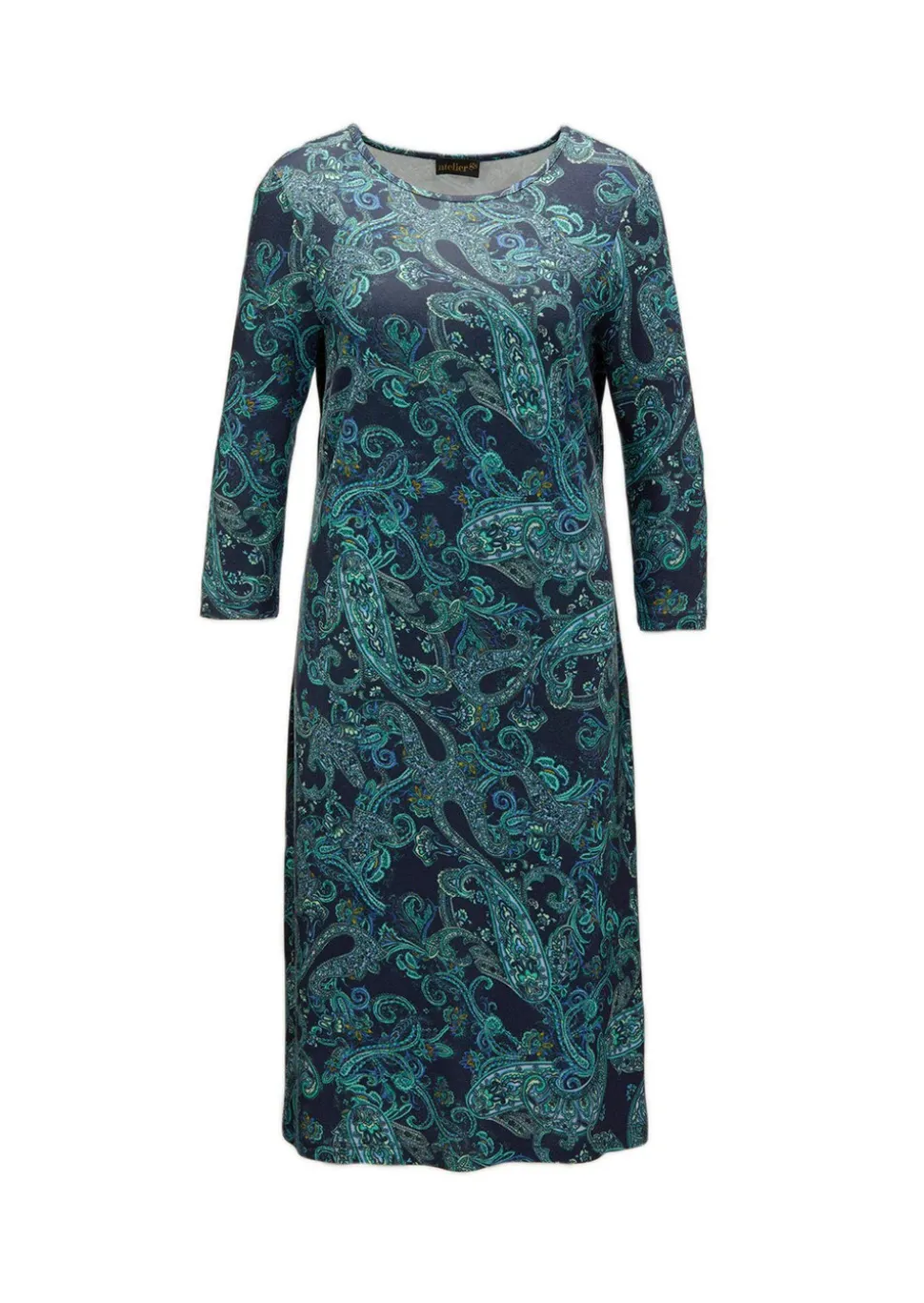 Robe en jersey extensible à imprimé moderne