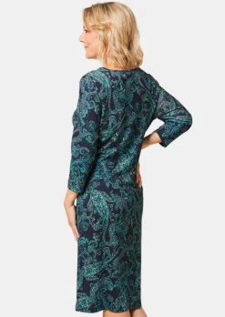 Robe en jersey extensible à imprimé moderne