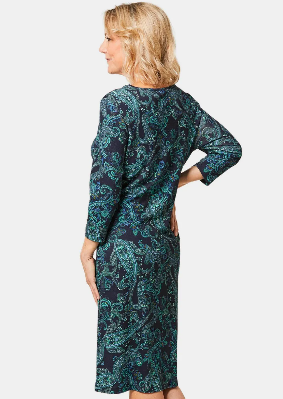 Robe en jersey extensible à imprimé moderne