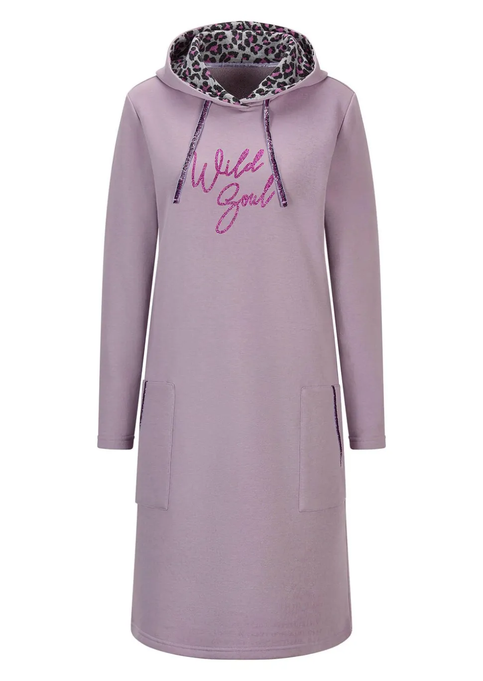 Robe en sweat avec capuche