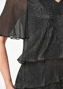 Robe en tissu plissé brillant
